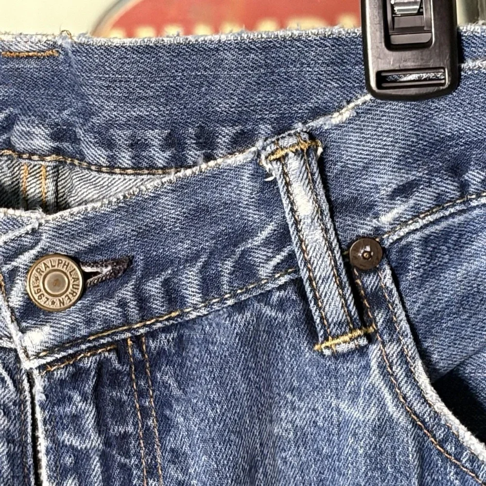 Vintage Polo Ralph Lauren Jeans Men's 36x30 Distressed Denim Y2K Grunge